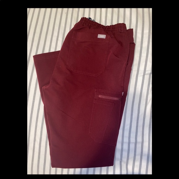 Burgundy Yola Scrub Pants - Picture 1 of 2